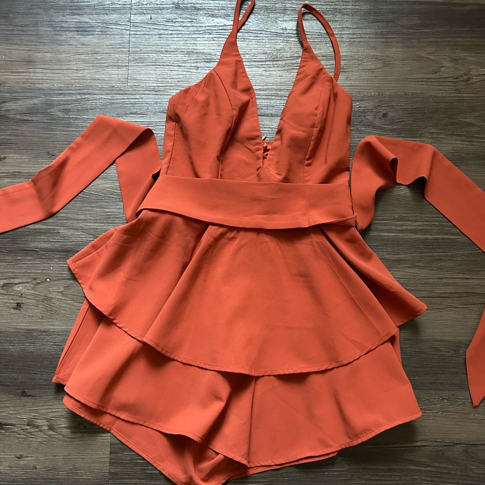 Princess Polly Rust Romper